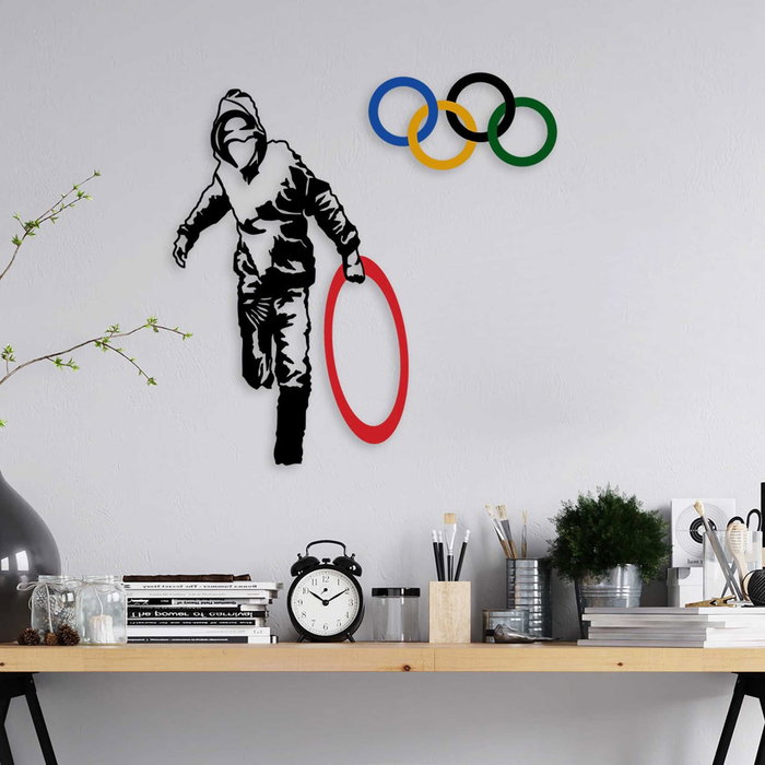Wallity Banksy - 7 Escultura de pared Multicolor